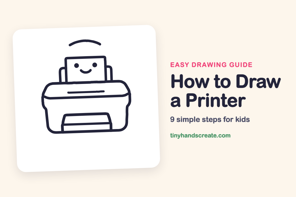 How to Draw a Printer: easy drawing guide for kids