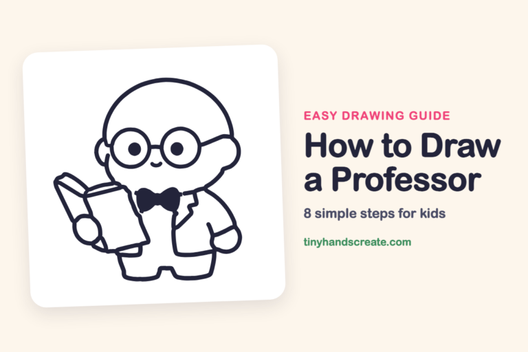 How to Draw a Professor: easy drawing guide for kids