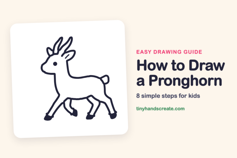 How to Draw a Pronghorn: easy drawing guide for kids