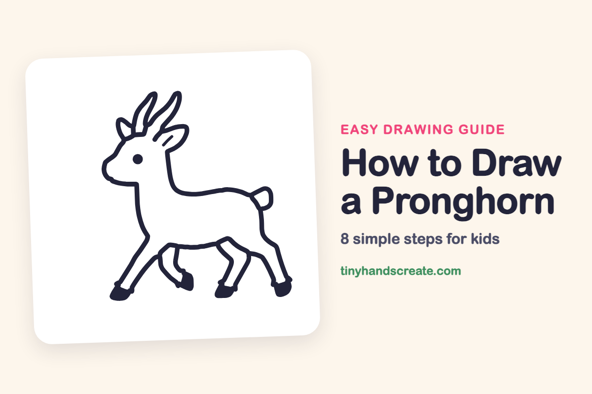 How to Draw a Pronghorn: easy drawing guide for kids