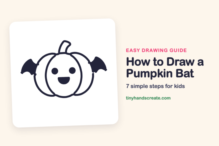 How to Draw a Pumpkin Bat: easy drawing guide for kids