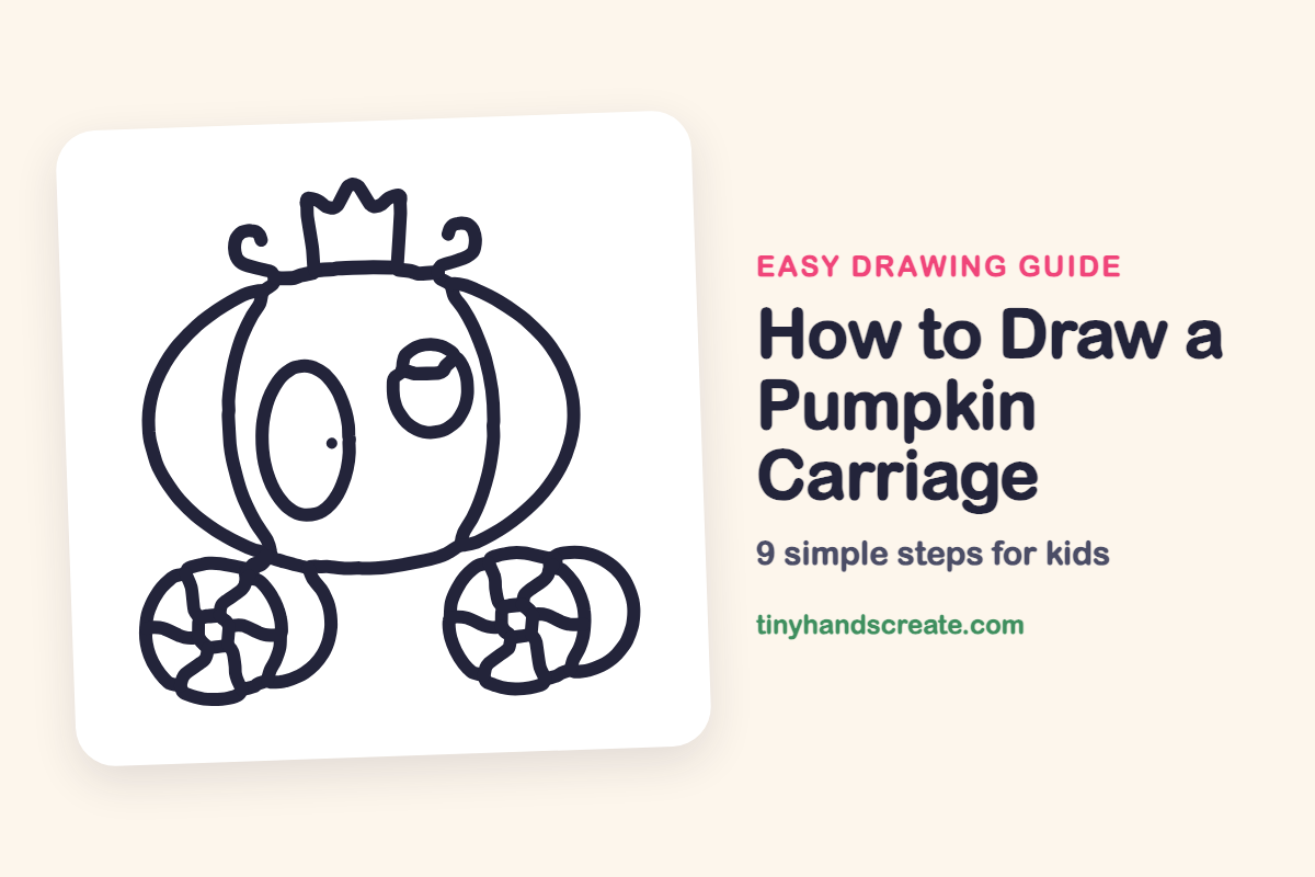 How to Draw a Pumpkin Carriage: easy drawing guide for kids