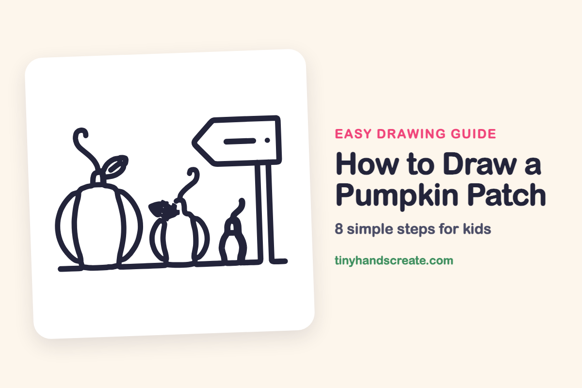 How to Draw a Pumpkin Patch: easy drawing guide for kids