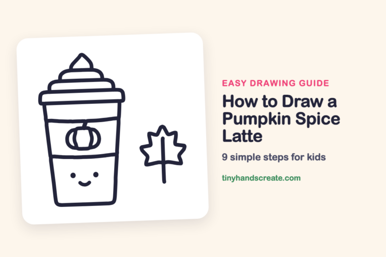 How to Draw a Pumpkin Spice Latte: easy drawing guide for kids