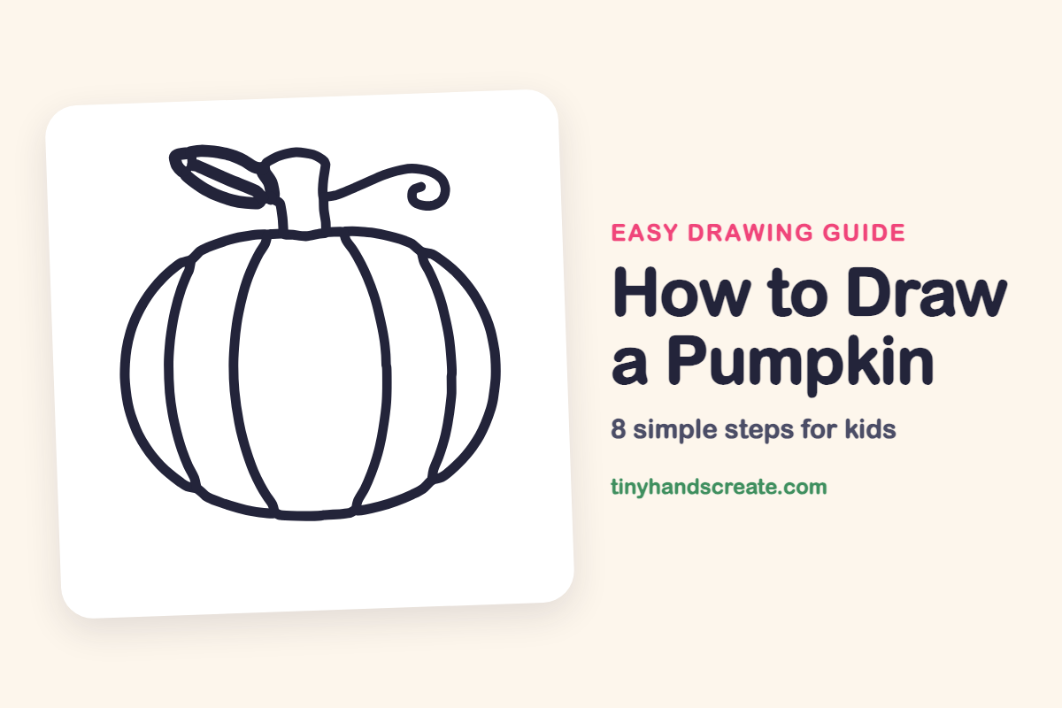 How to Draw a Pumpkin: easy drawing guide for kids