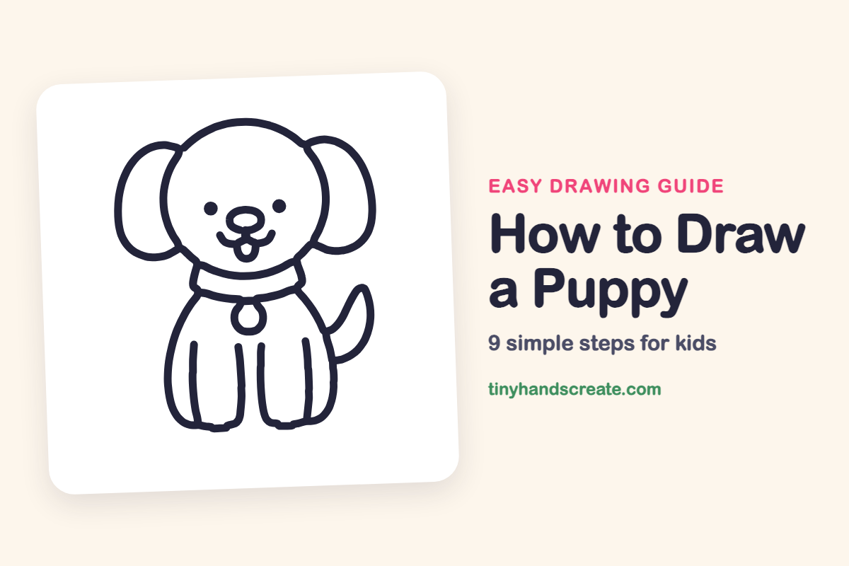 How to Draw a Puppy: easy drawing guide for kids