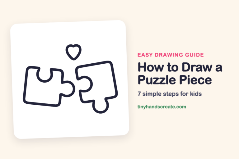 How to Draw a Puzzle Piece: easy drawing guide for kids