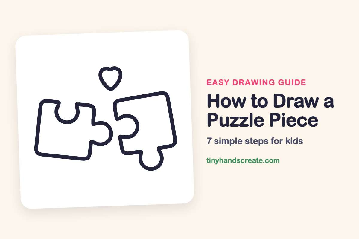 How to Draw a Puzzle Piece: easy drawing guide for kids