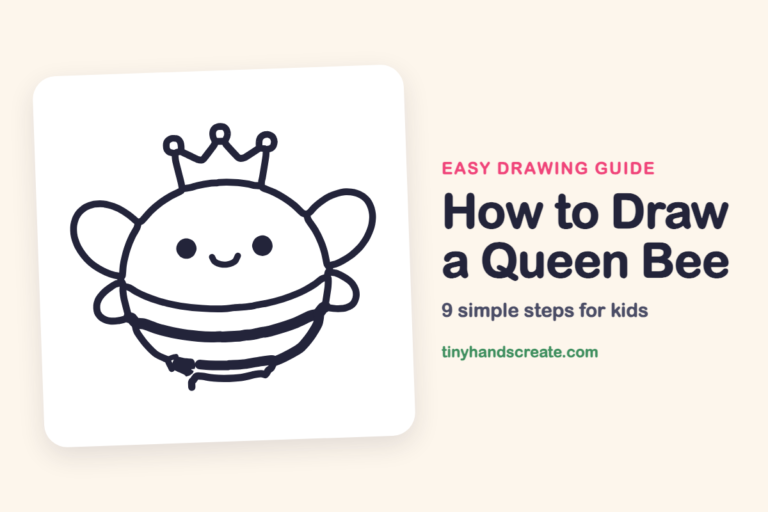 How to Draw a Queen Bee: easy drawing guide for kids
