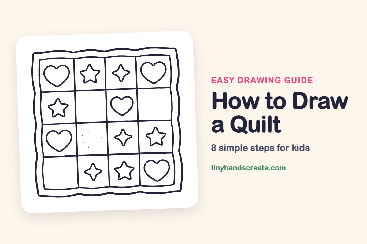 How to Draw a Quilt: easy drawing guide for kids