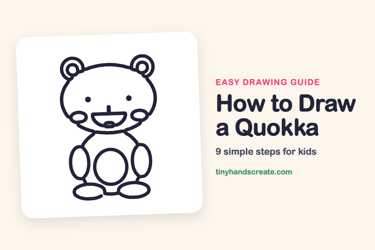 How to Draw a Quokka: easy drawing guide for kids