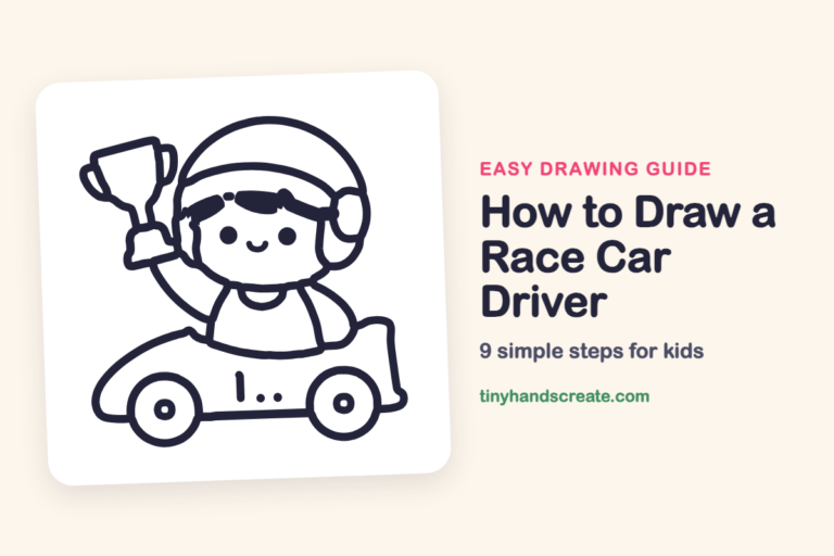 How to Draw a Race Car Driver: easy drawing guide for kids
