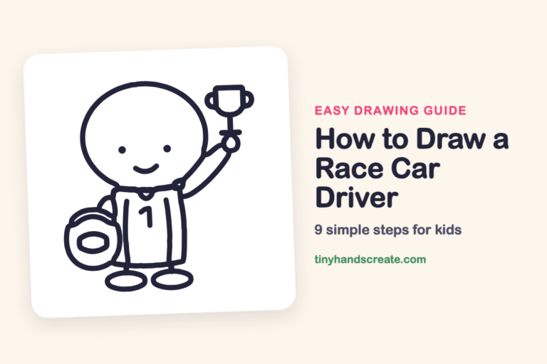 How to Draw a Race Car Driver: easy drawing guide for kids