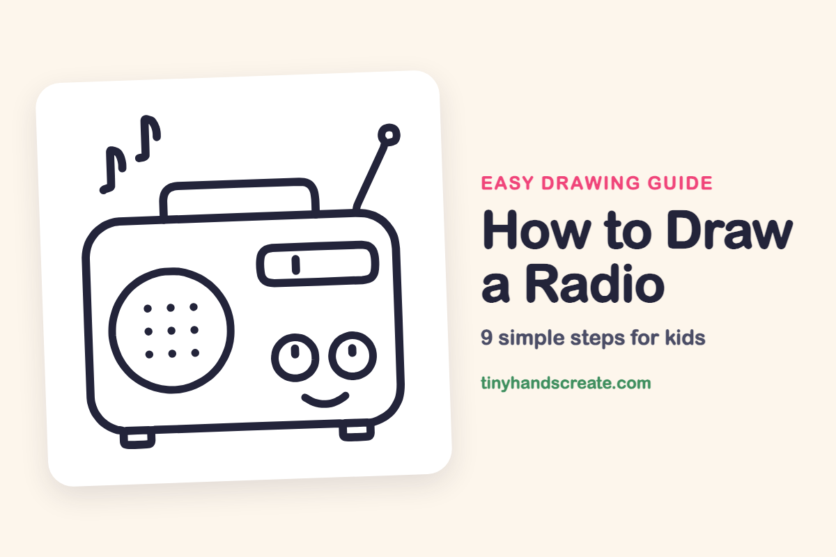 How to Draw a Radio: easy drawing guide for kids