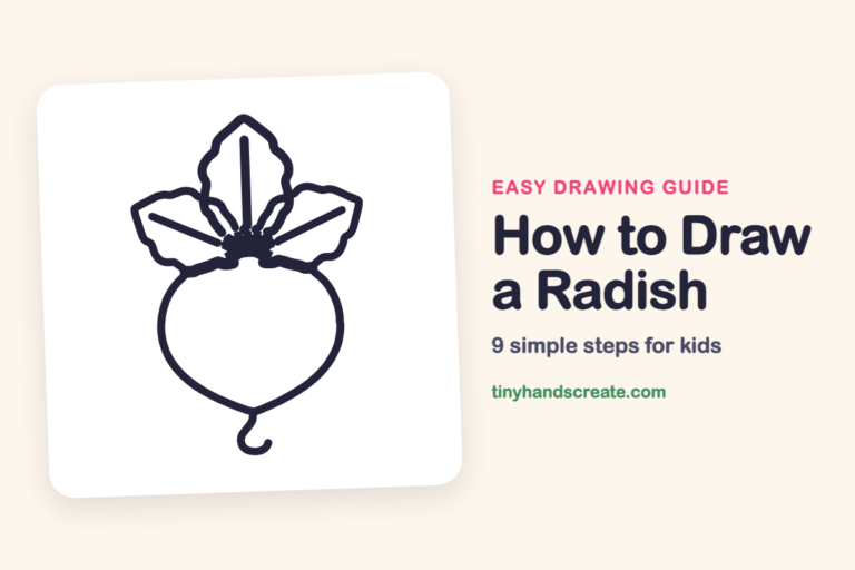 How to Draw a Radish: easy drawing guide for kids