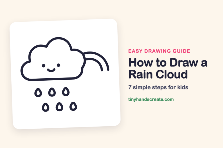 How to Draw a Rain Cloud: easy drawing guide for kids