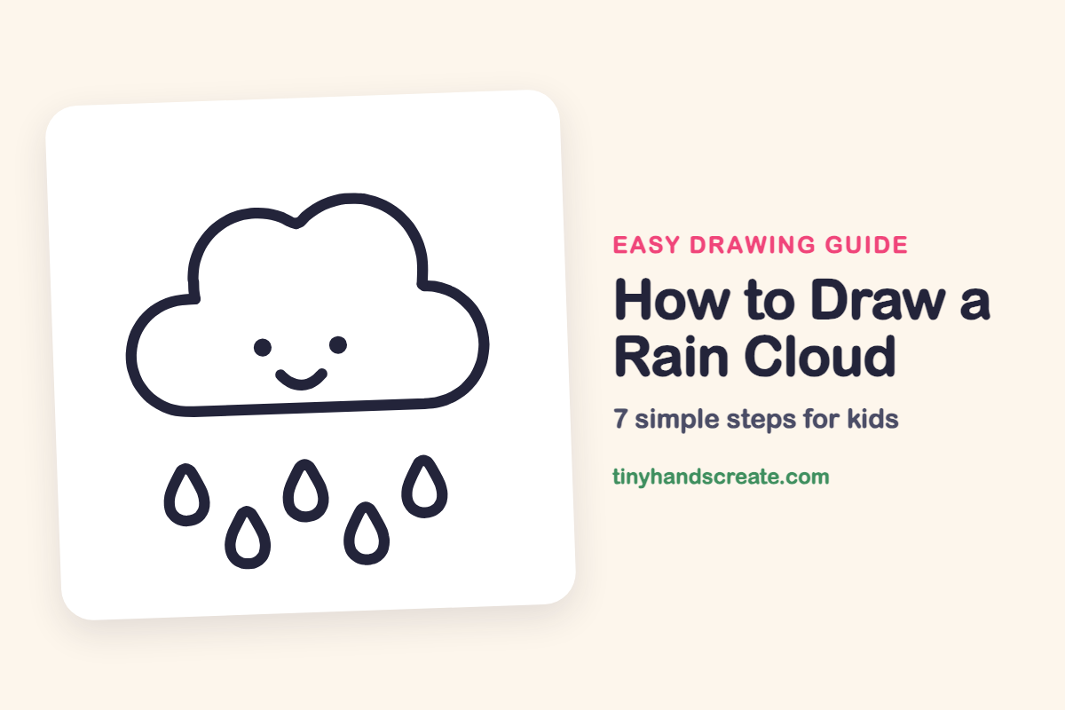 How to Draw a Rain Cloud: easy drawing guide for kids