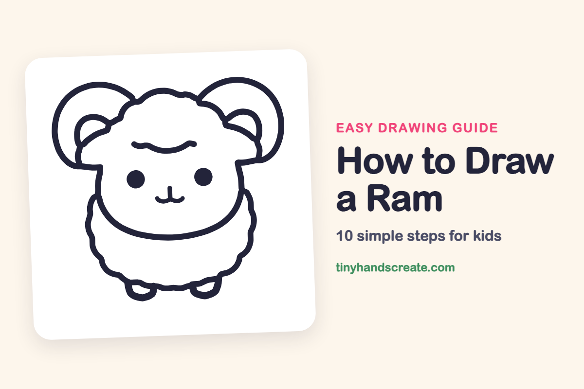 How to Draw a Ram: easy drawing guide for kids