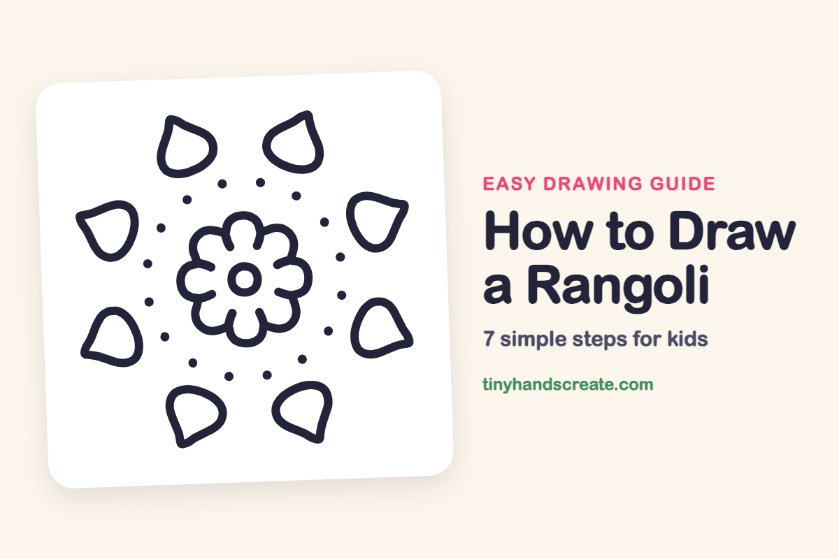 How to Draw a Rangoli: easy drawing guide for kids