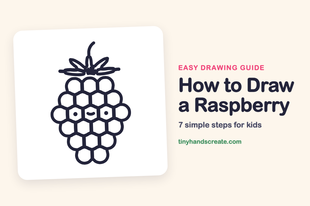 How to Draw a Raspberry: easy drawing guide for kids