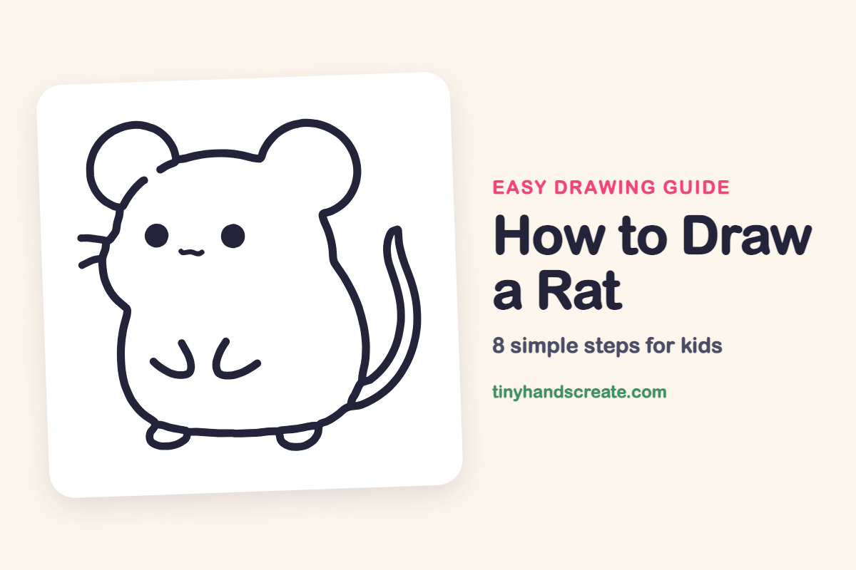 How to Draw a Rat: easy drawing guide for kids