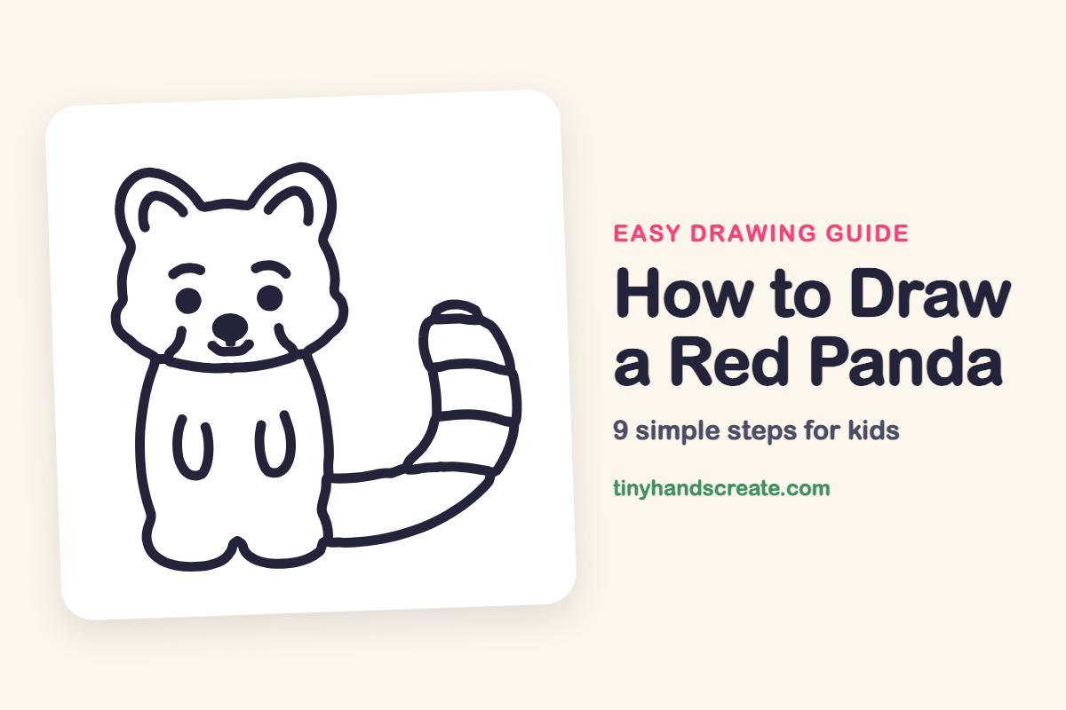 How to Draw a Red Panda: easy drawing guide for kids