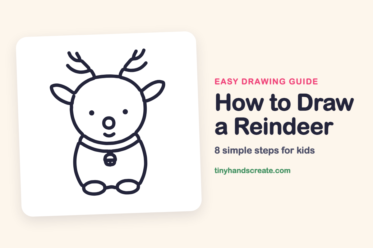 How to Draw a Reindeer: easy drawing guide for kids