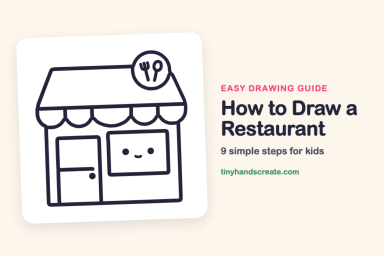 How to Draw a Restaurant: easy drawing guide for kids