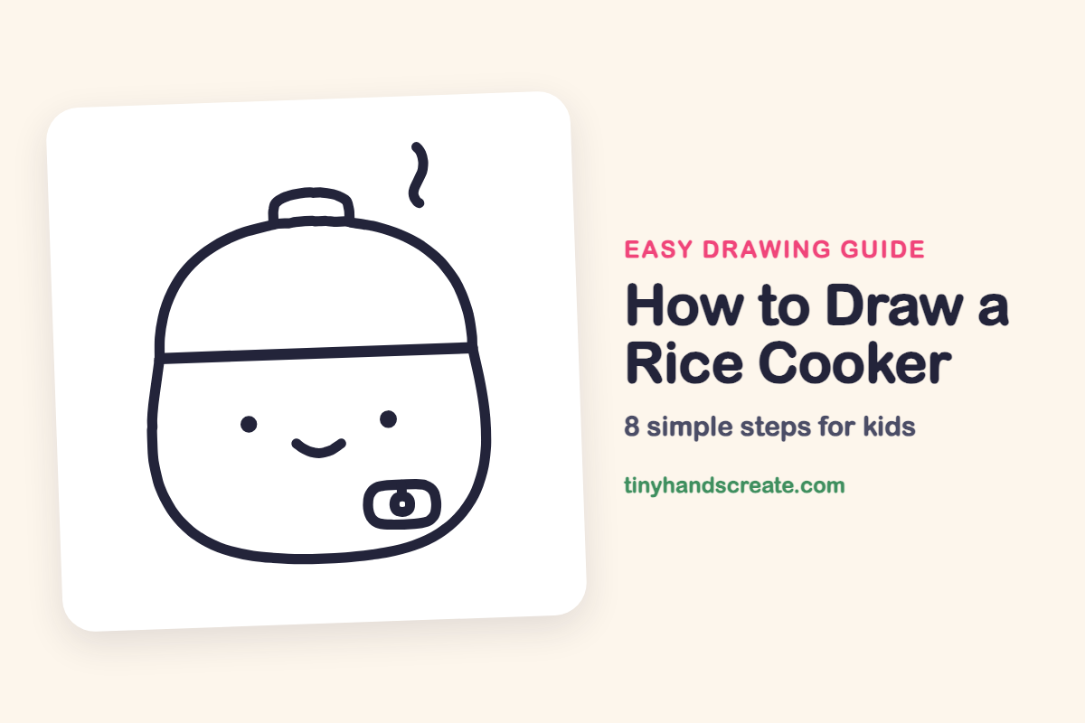 How to Draw a Rice Cooker: easy drawing guide for kids