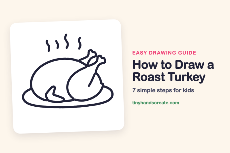 How to Draw a Roast Turkey: easy drawing guide for kids