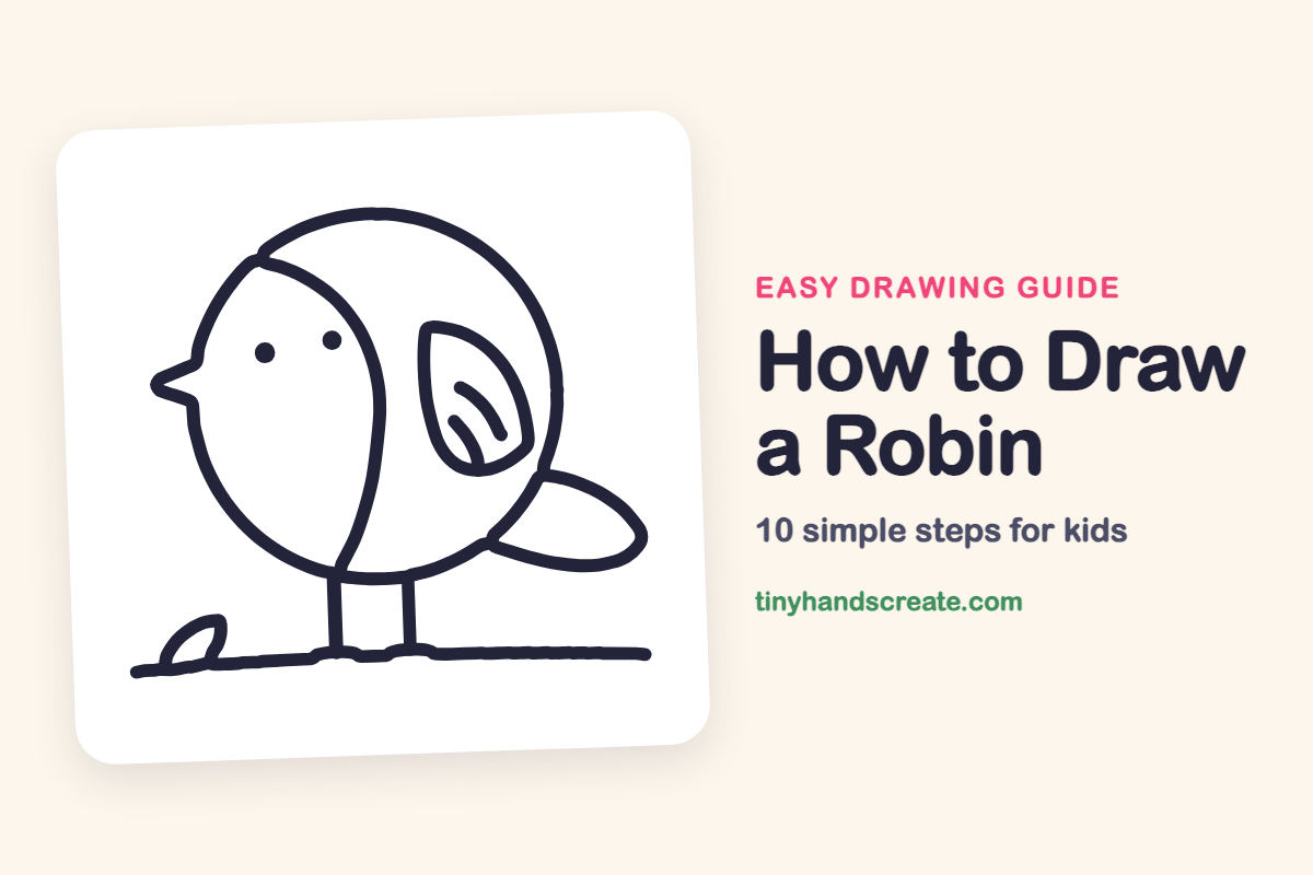 How to Draw a Robin: easy drawing guide for kids
