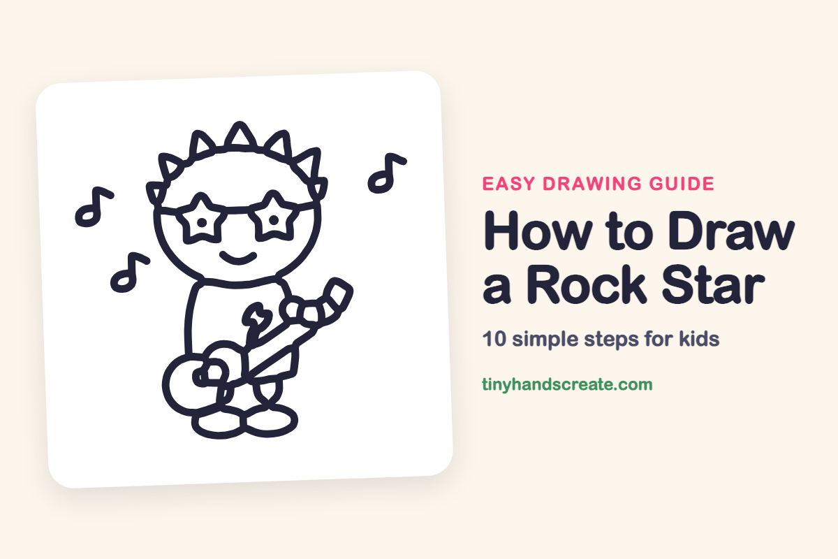 How to Draw a Rock Star: easy drawing guide for kids