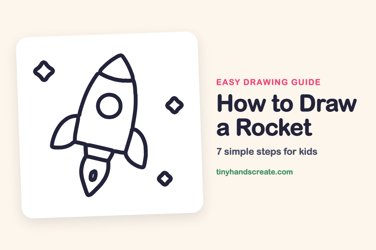 How to Draw a Rocket: easy drawing guide for kids