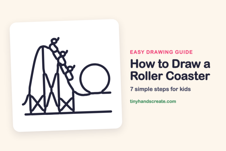 How to Draw a Roller Coaster: easy drawing guide for kids