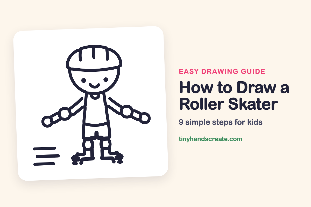 How to Draw a Roller Skater: easy drawing guide for kids