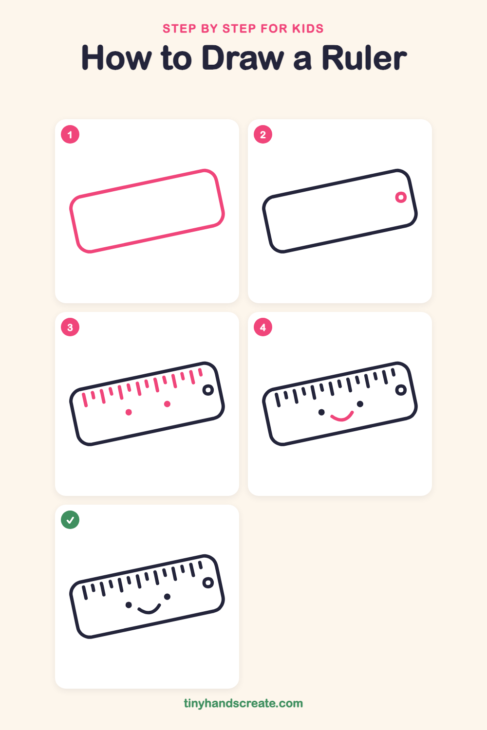 How to draw a ruler step by step for kids