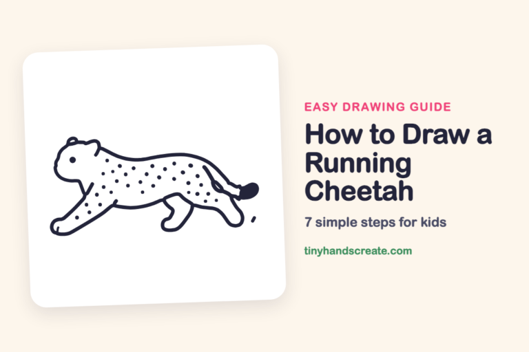 How to Draw a Running Cheetah: easy drawing guide for kids