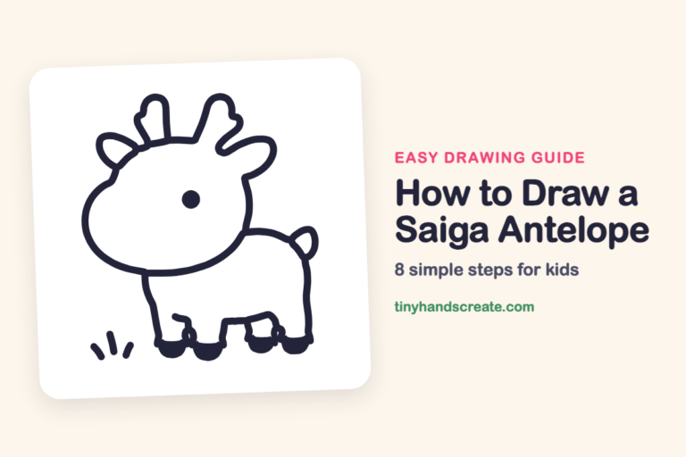 How to Draw a Saiga Antelope: easy drawing guide for kids