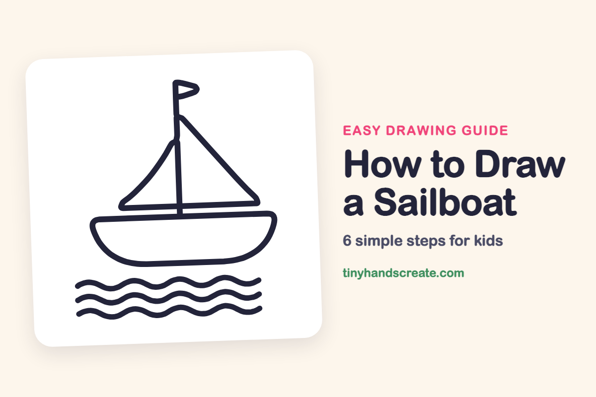 How to Draw a Sailboat: easy drawing guide for kids
