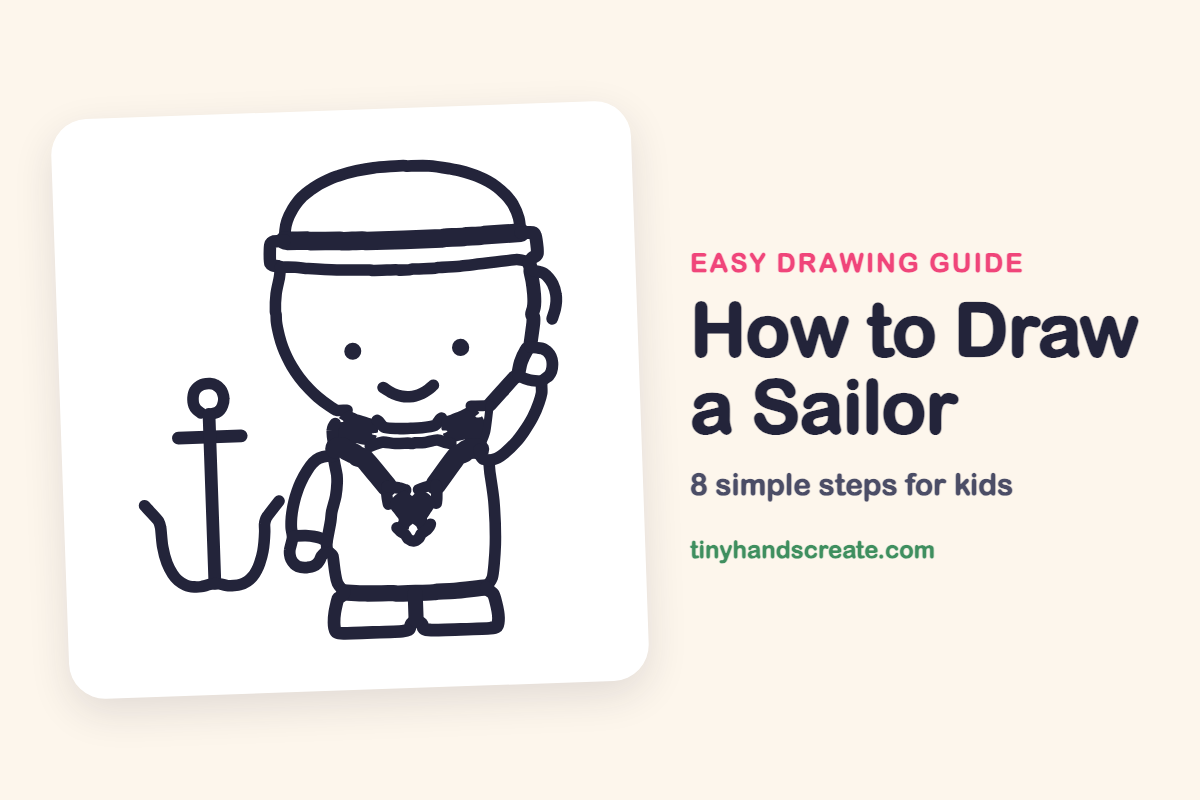 How to Draw a Sailor: easy drawing guide for kids
