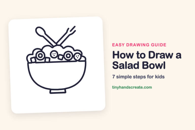 How to Draw a Salad Bowl step by step