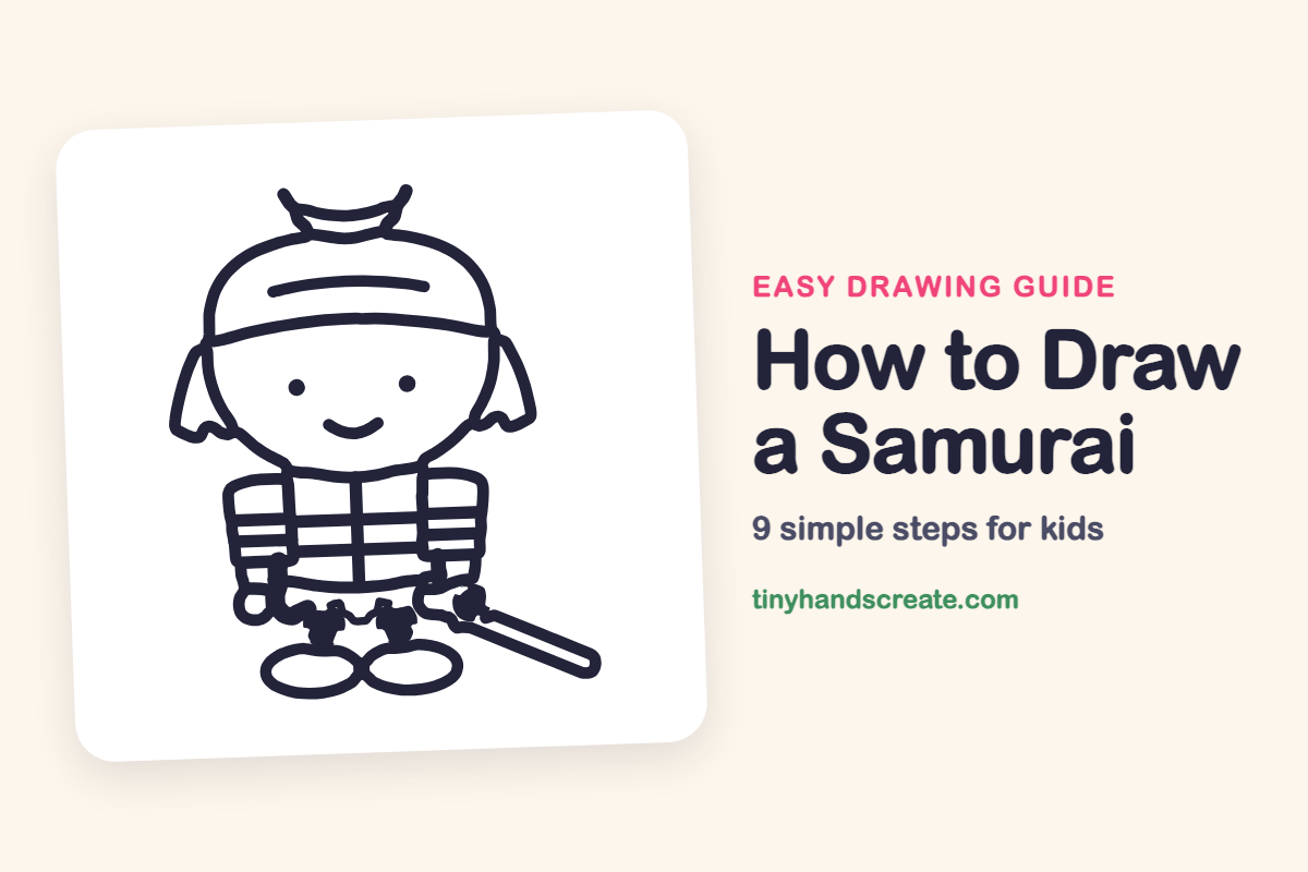 How to Draw a Samurai: easy drawing guide for kids