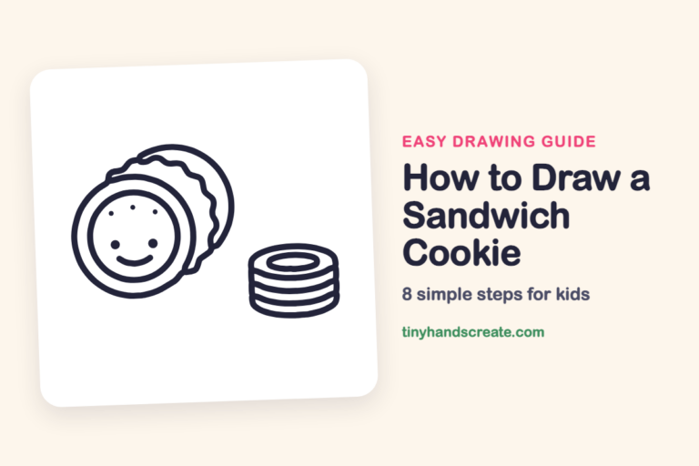 How to Draw a Sandwich Cookie: easy drawing guide for kids