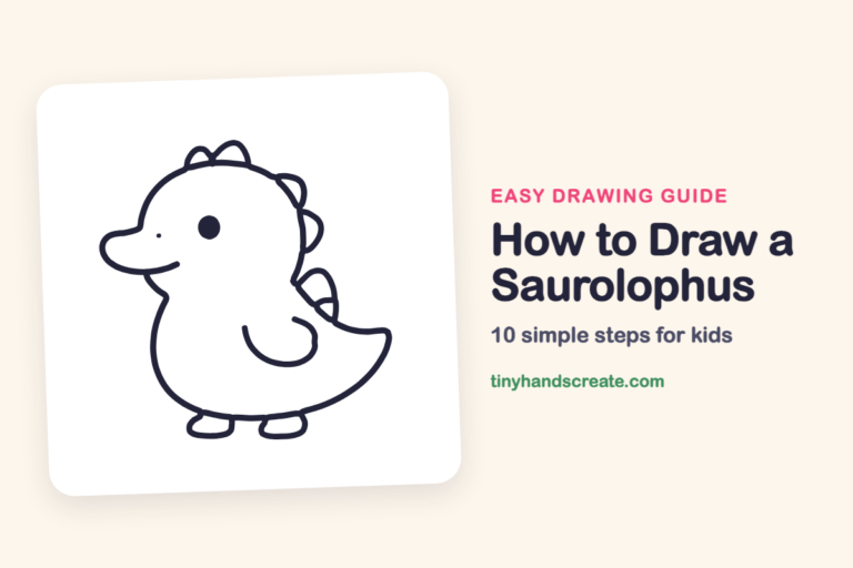 How to Draw a Saurolophus: easy drawing guide for kids