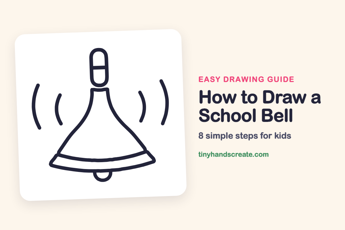 How to Draw a School Bell: easy drawing guide for kids