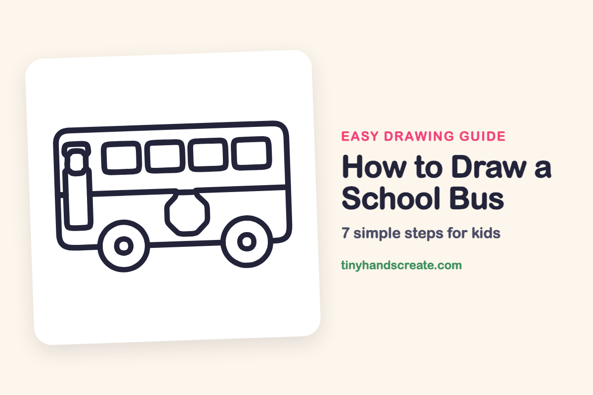 How to Draw a School Bus: easy drawing guide for kids