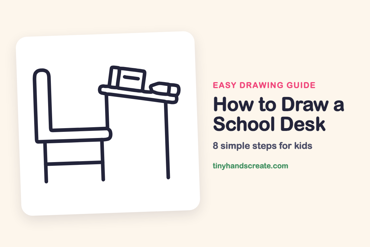 How to Draw a School Desk: easy drawing guide for kids
