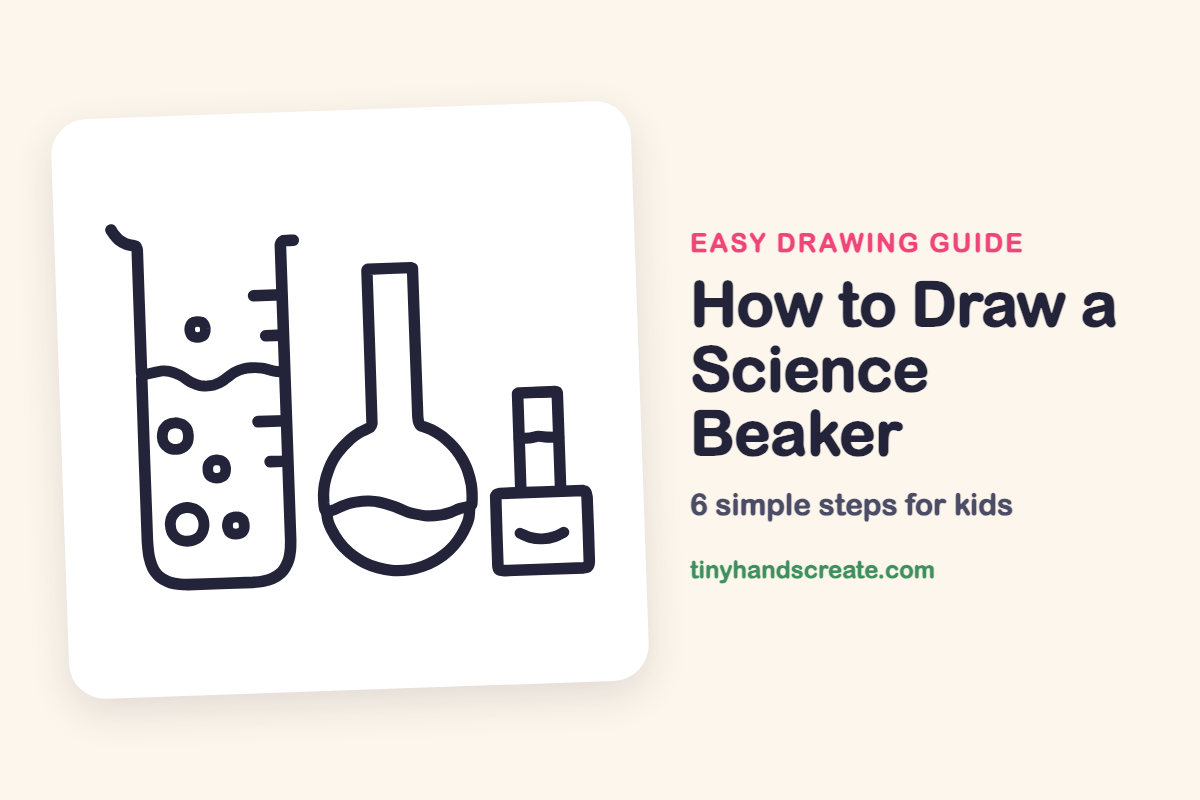 How to Draw a Science Beaker: easy drawing guide for kids