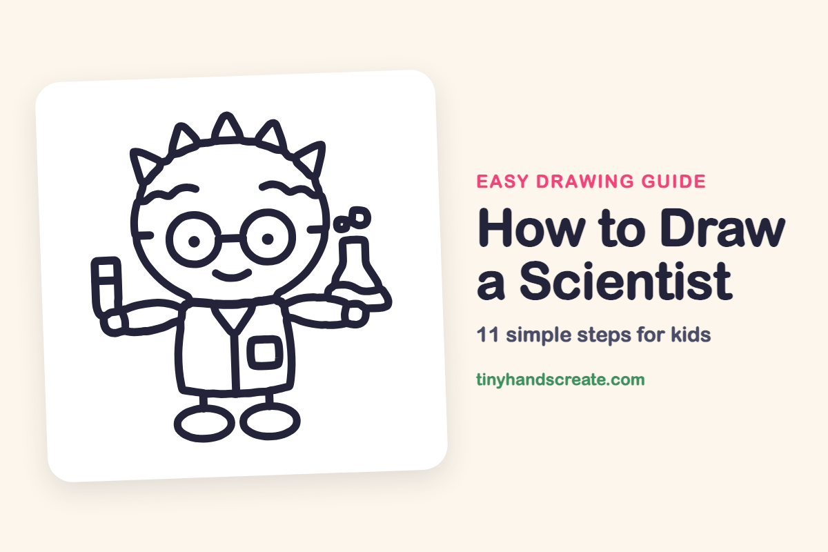 How to Draw a Scientist: easy drawing guide for kids