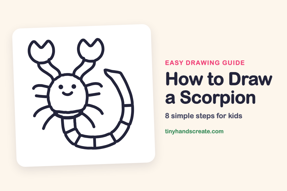 How to Draw a Scorpion: easy drawing guide for kids